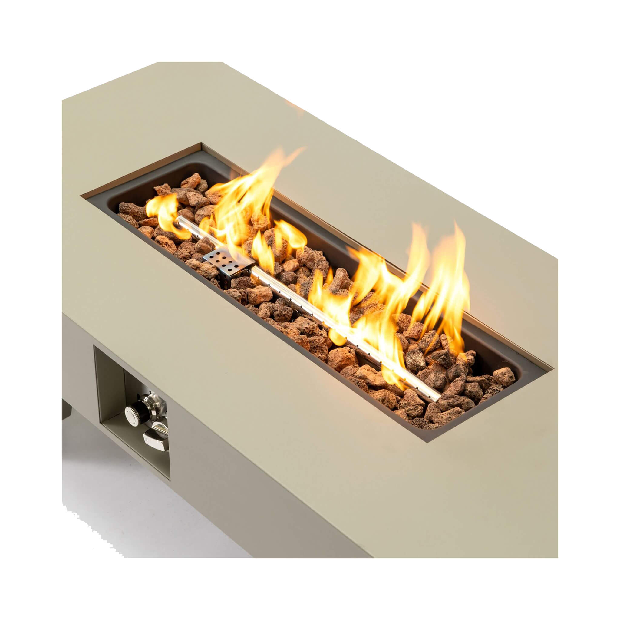 Alora 42" 50K BTU Iron Liquid Propane Fire Pit Table With Glass Stones (SAK63845)