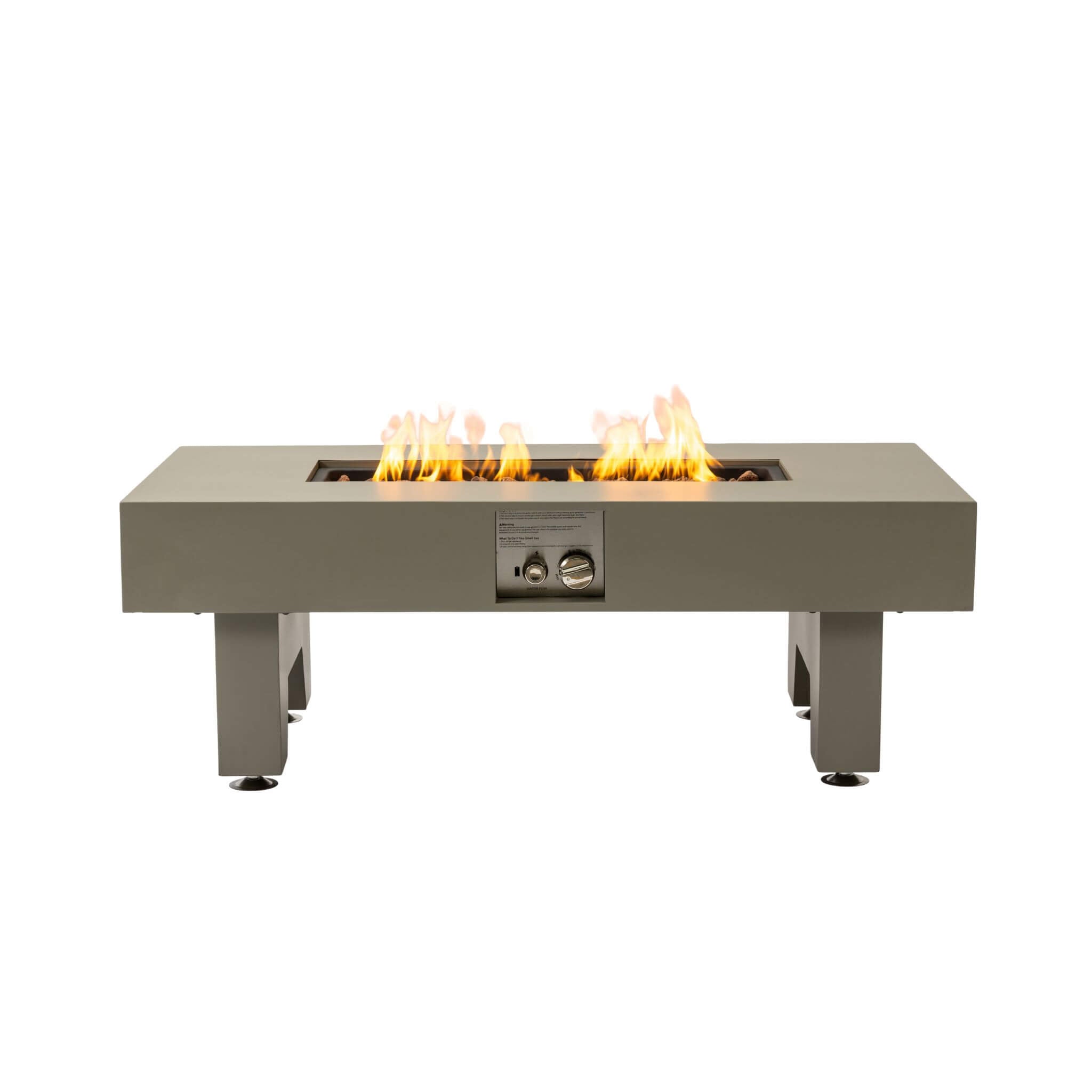 Alora 42" 50K BTU Iron Liquid Propane Fire Pit Table With Glass Stones (SAK63845)