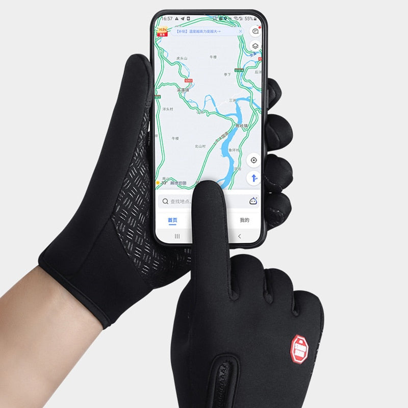 Waterproof Touchscreen Winter Gloves - Windproof Cold Weather Gloves for Cycling Skiing Hiking (Unisex, -5°C)